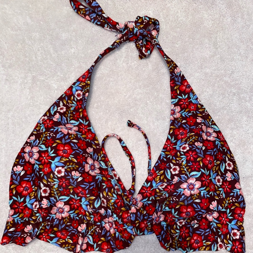 Floral bikini top